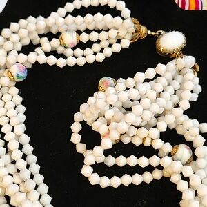 Hattie carnegie multi strands, 7, beads.